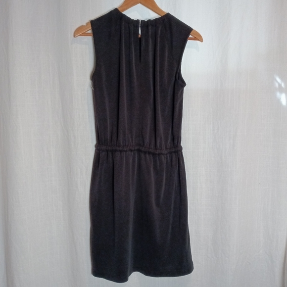 LOFT Ann Taylor Sandwashed Modal Blend Black Knee Length Sleeveless Dress - Picture 3 of 9